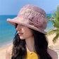 Vintage Women’s Cloche Hat with Floral Detail – Elegant Wide Brim Bowler Hat for Summer Church, Weddings & Outings