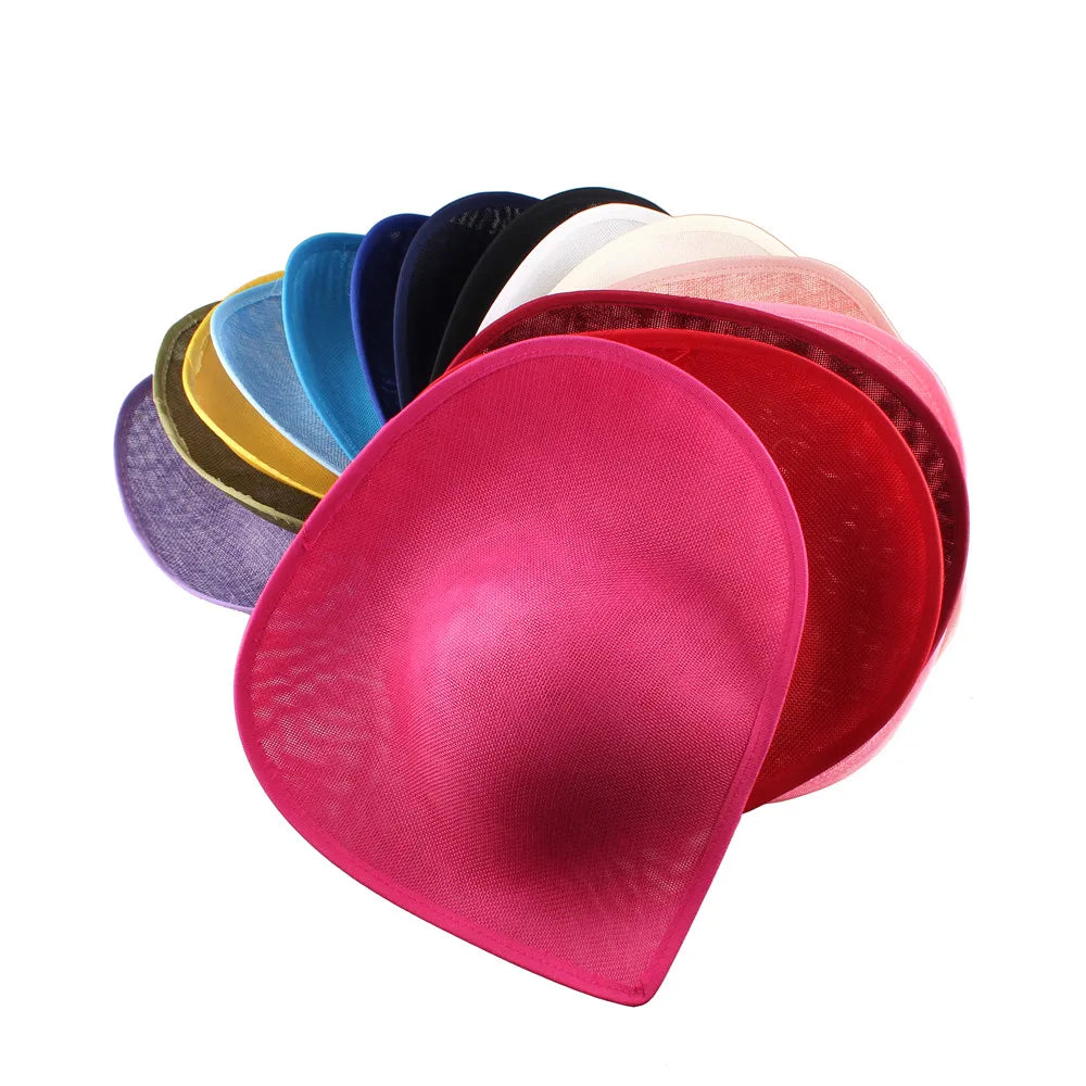 30CM Dark Green Imitation Sinamay Fascinator Base – DIY Wedding Hat, Church, Derby & Cocktail Headwear