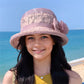 Vintage Women’s Cloche Hat with Floral Detail – Elegant Wide Brim Bowler Hat for Summer Church, Weddings & Outings