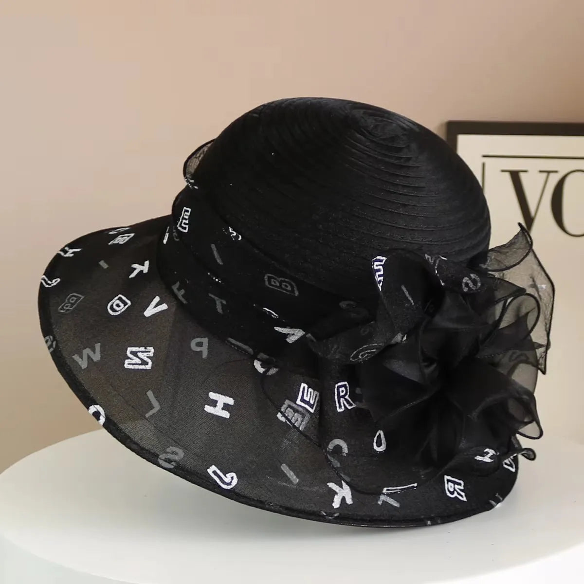 New Fashion Women’s Fascinator Church Hat – Elegant Bow Wide Brim Bucket Fedora for Summer, Kentucky Derby & Wedding Events