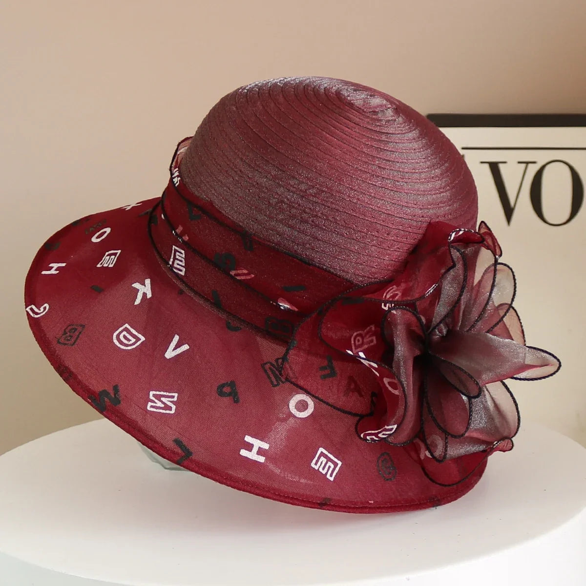 New Fashion Women’s Fascinator Church Hat – Elegant Bow Wide Brim Bucket Fedora for Summer, Kentucky Derby & Wedding Events