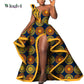 Dashiki African Mermaid Dress, Ankara Gown, African maxi mermaid, African prom dress, African prom 2024