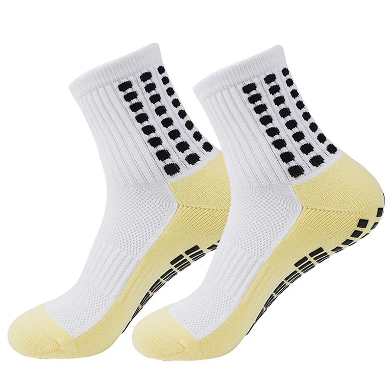 1 Pair Anti-Slip Football Socks Men High Quality Breathable Thickened Sports Socks Running Cycling Hiking Women Soccer Socks