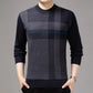 Casual Thick Warm  Striped Knitted Pull Sweater Men Wear Jersey Dress Pullover Knit Sweaters Male Fashion