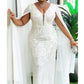 Plus Size African Party Dresses for Women Dashiki Ankara Sequin Wedding Evening Gown Sexy Bodycon Maxi Long Dress Africa Clothes