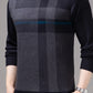 Casual Thick Warm  Striped Knitted Pull Sweater Men Wear Jersey Dress Pullover Knit Sweaters Male Fashion
