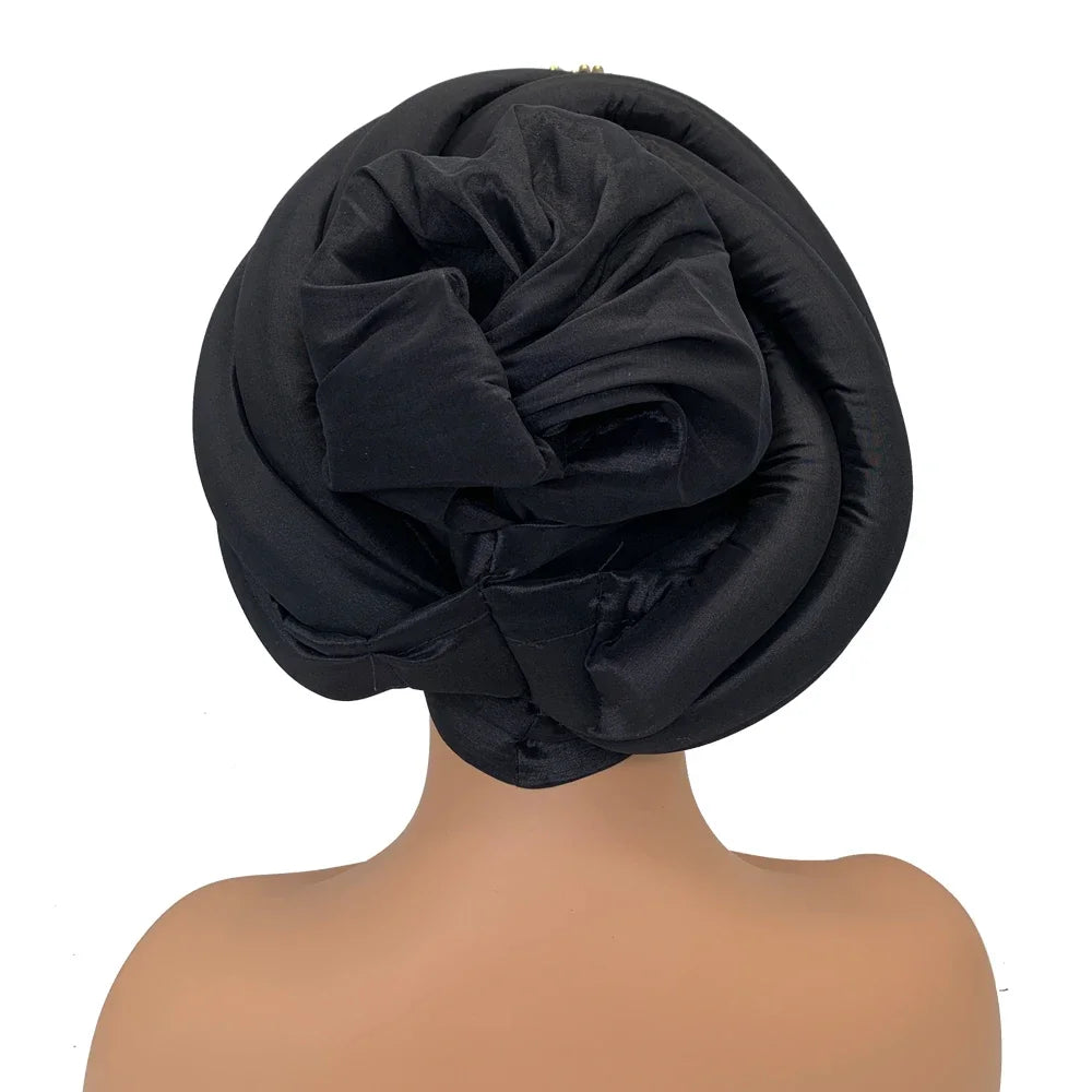 Diamonds Nigeria Raw Silk Autogele Headtie