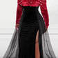 Women's Plus Size Off-The-Shoulder Velvet Maxi Dress