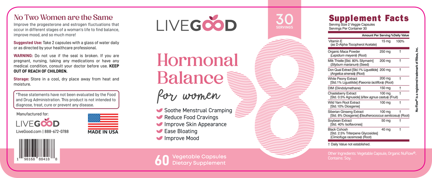 LiveGood Hormonal Balance for Women
