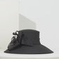 Elegant Wide Brim Black Hat for Women – Big Bow Formal Kentucky Derby Cap, Wedding & Cocktail Party Flat Top Fedora 2025