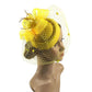 Vintage Simulated Net Flower Fascinator – Multi-Color Feather Hairpin for Women