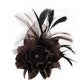Vintage Simulated Net Flower Fascinator – Multi-Color Feather Hairpin for Women
