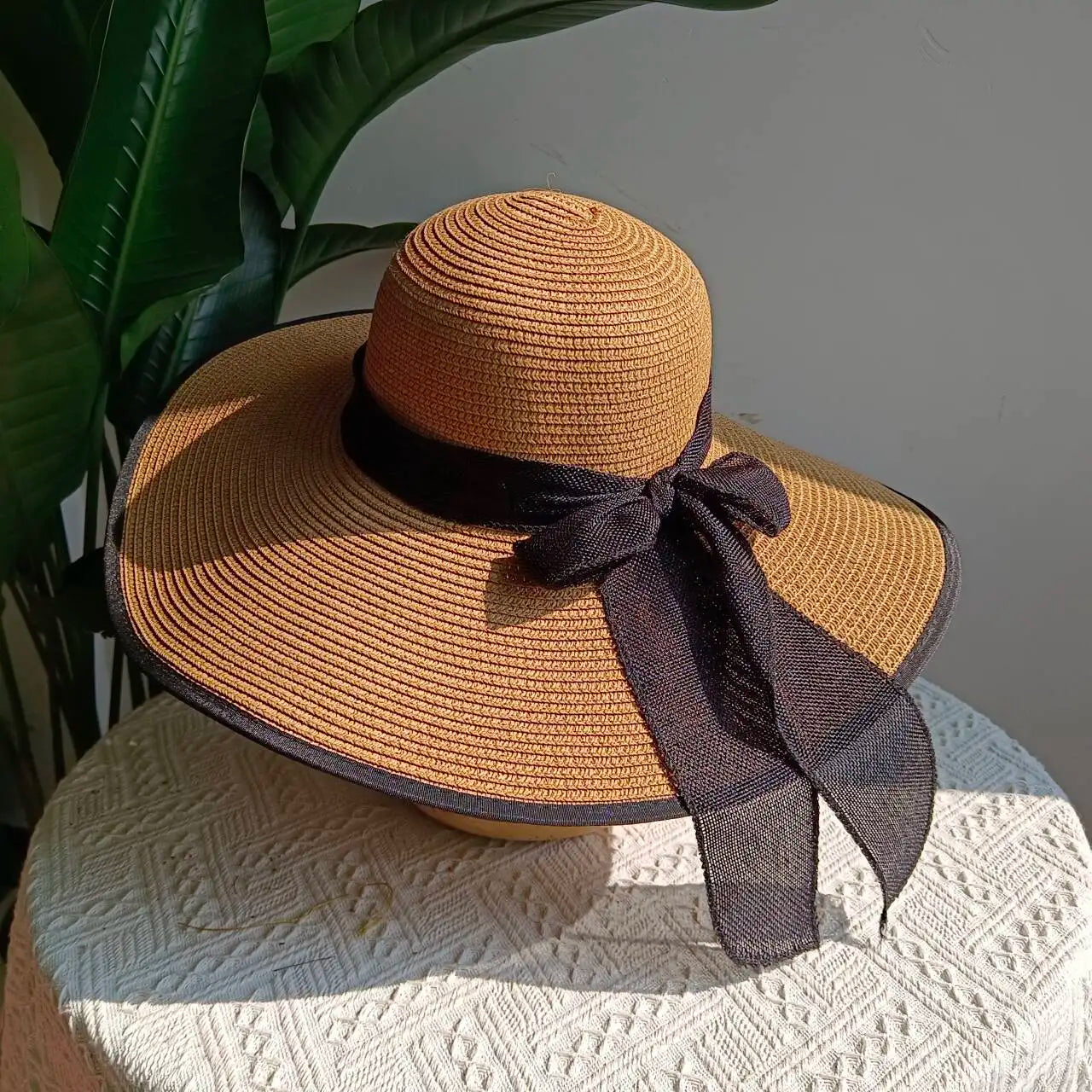 Summer 2025 Large Brim Straw Sun Hat – Foldable Outdoor Travel Beach Hat with UV Protection