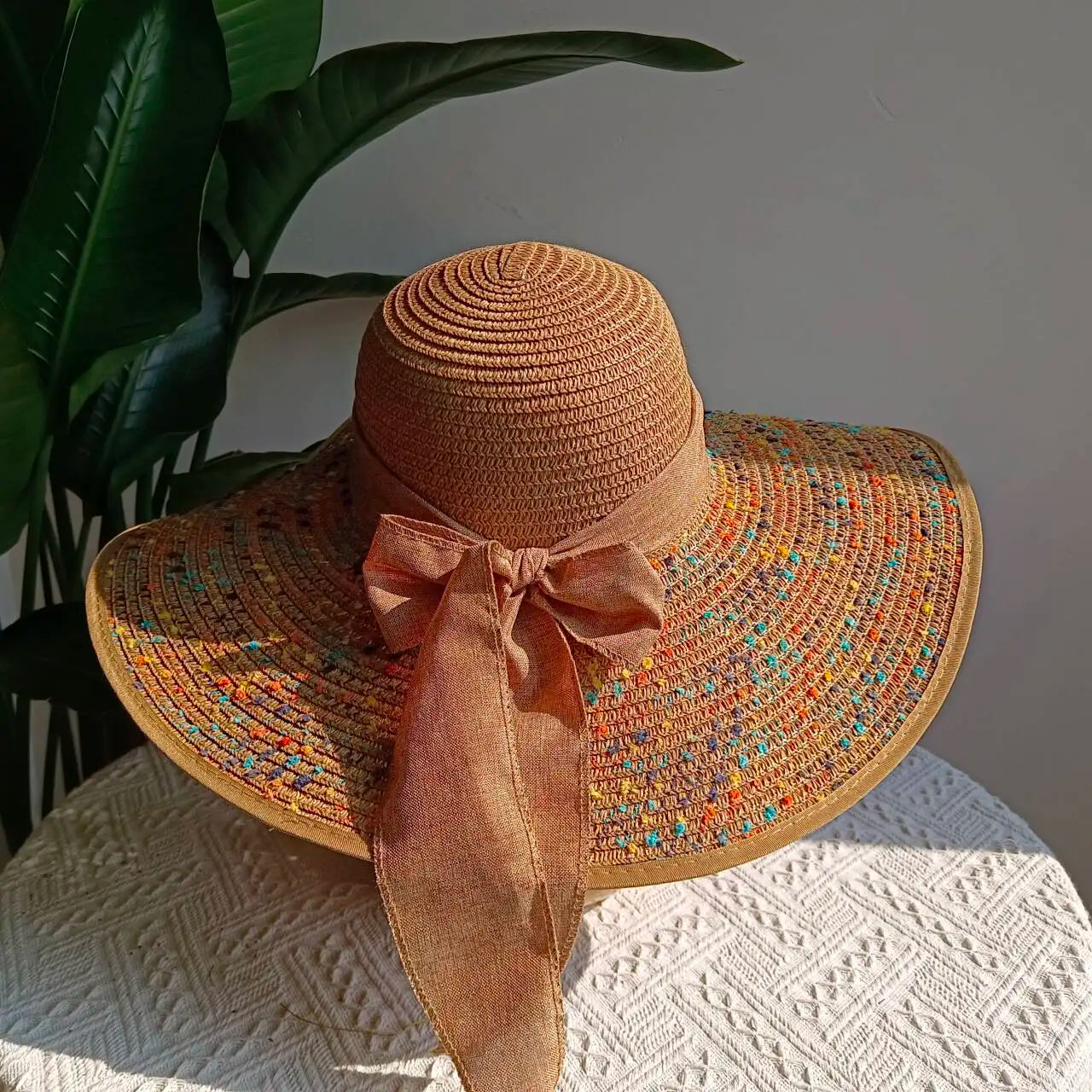 Summer 2025 Large Brim Straw Sun Hat – Foldable Outdoor Travel Beach Hat with UV Protection