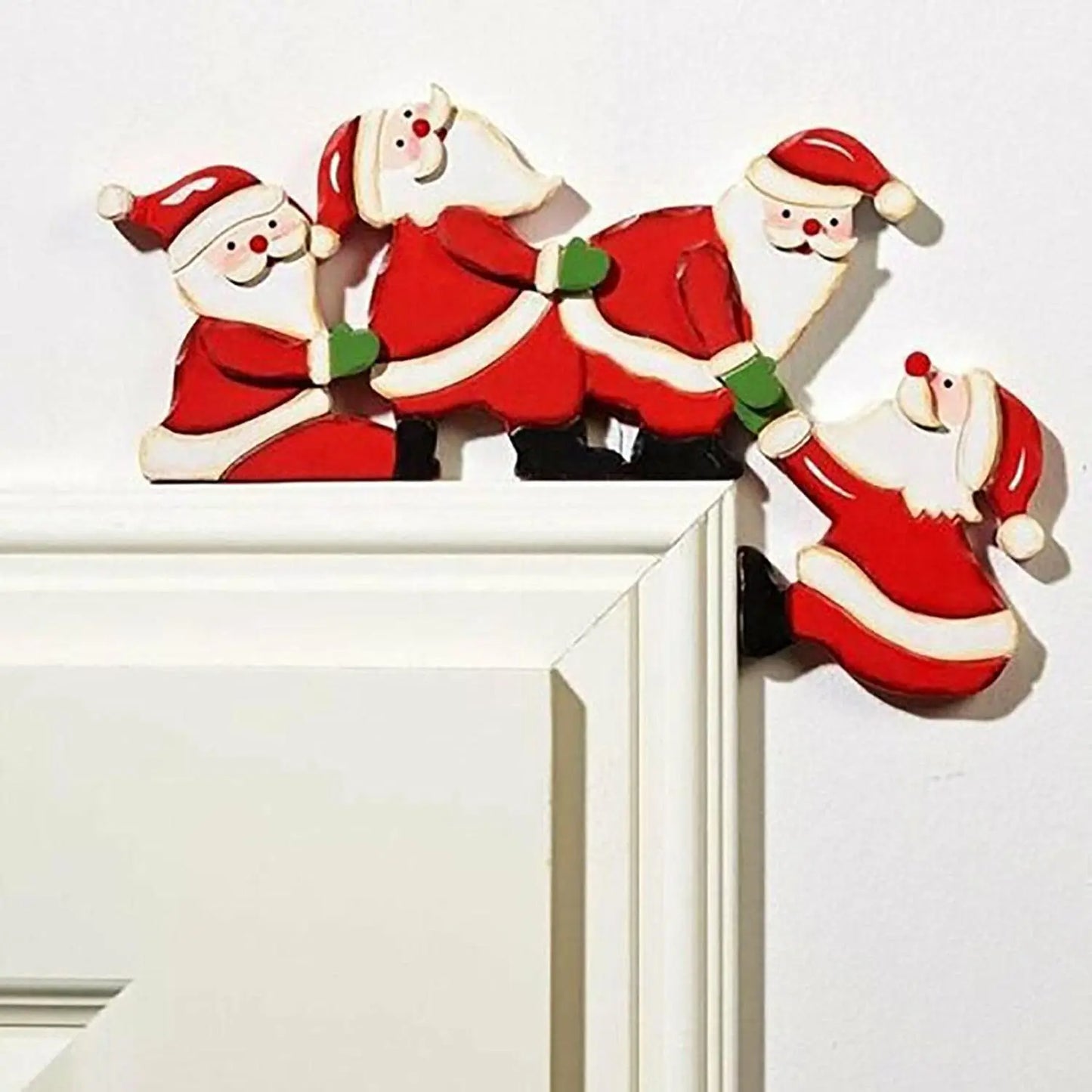 2025 Wooden Christmas Door Hanging Ornaments – Festive Wall & Door Decor for Home, Merry Christmas & Happy New Year