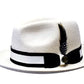 Men’s European & American Fedora – Small Top Winter Hat in Thickened Golden Velvet with Feather, Flipped Brim “Hamburger” Style