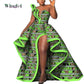 Dashiki African Mermaid Dress, Ankara Gown, African maxi mermaid, African prom dress, African prom 2024