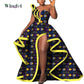 Dashiki African Mermaid Dress, Ankara Gown, African maxi mermaid, African prom dress, African prom 2024