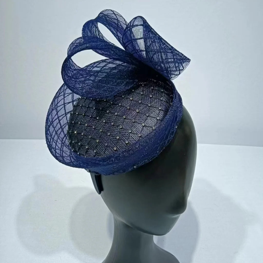 Handmade Feather Fascinator Hat – Women’s Wedding, Church, Tea Party, & Kentucky Derby Millinery Headpiece for Formal Events