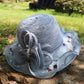 Ladies Fascinator Millinery Hat – Wide Brim Summer Fedora Bucket Hat for Church, Weddings, Kentucky Derby & Beach