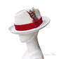Men’s European & American Fedora – Small Top Winter Hat in Thickened Golden Velvet with Feather, Flipped Brim “Hamburger” Style