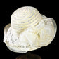 Elegant Ladies Fascinator Church Hat – Wide Brim Derby Fedora with Bow, Summer Foldable Sun Cap