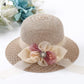 2025 Summer Women’s Sun Protection Straw Hat – Wide Brim Panama Beach Cap with Bowknot Ribbon for Ladies & Girls Outdoor