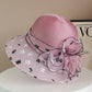 New Fashion Women’s Fascinator Church Hat – Elegant Bow Wide Brim Bucket Fedora for Summer, Kentucky Derby & Wedding Events