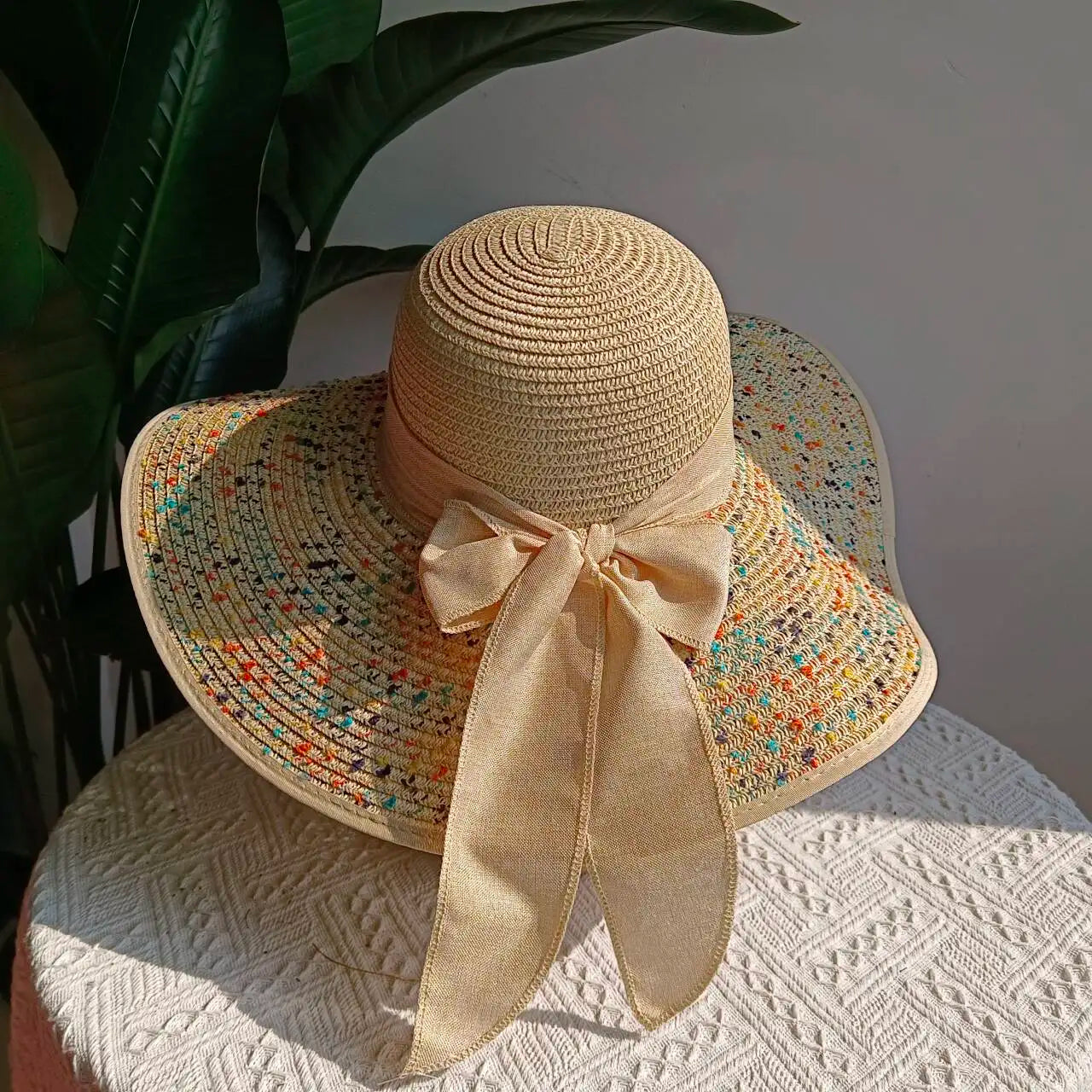 Summer 2025 Large Brim Straw Sun Hat – Foldable Outdoor Travel Beach Hat with UV Protection