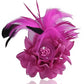 Vintage Simulated Net Flower Fascinator – Multi-Color Feather Hairpin for Women