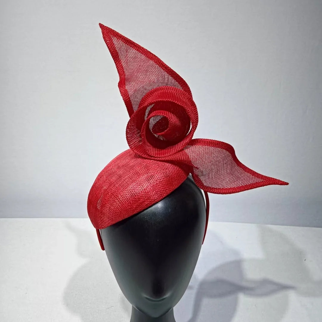 Handmade Feather Fascinator Hat – Women’s Wedding, Church, Tea Party, & Kentucky Derby Millinery Headpiece for Formal Events