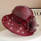 New Fashion Women’s Fascinator Church Hat – Elegant Bow Wide Brim Bucket Fedora for Summer, Kentucky Derby & Wedding Events