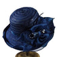 Elegant Ladies Fascinator Church Hat – Wide Brim Derby Fedora with Bow, Summer Foldable Sun Cap