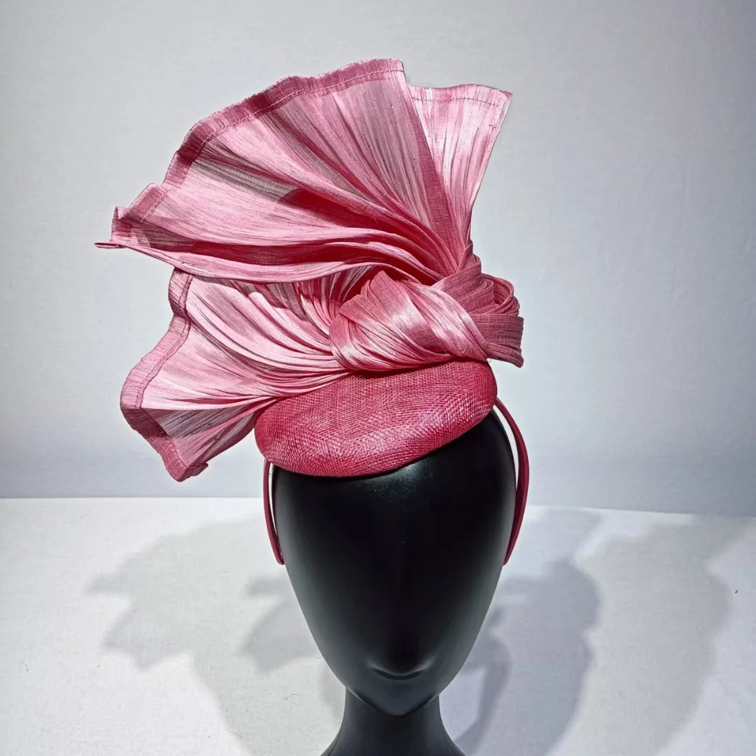 Handmade Feather Fascinator Hat – Women’s Wedding, Church, Tea Party, & Kentucky Derby Millinery Headpiece for Formal Events
