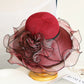 Elegant Women’s Summer Sun Hat – Breathable Foldable Organdy Hat with Woven Top & Flower Decoration