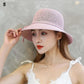 2025 Summer Women’s Sun Protection Straw Hat – Wide Brim Panama Beach Cap with Bowknot Ribbon for Ladies & Girls Outdoor