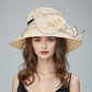 Elegant Ladies Fascinator Hat – Wide Brim Church Kentucky Derby Sun Cap with Bow