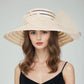 Women’s Organza Mesh Wide Brim Hat – Elegant Ruffle Sun Hat for Summer, Wedding, Bridal, Beach & Party