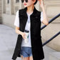 Multiple Styles Denim Sleeveless Casual Blue Hole Jacket Vest Coat Women
