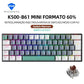Machenike K500-B61 Mini Mechanical Keyboard 60% ABNT2 Layout RGB Backlight Hot-swappable NKRO Wired Gaming Keyboard For PC Gamer
