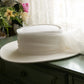 High-End Elegant Retro French Wool Top Hat – White Headdress for Weddings, Travel Photography & Special Occasions