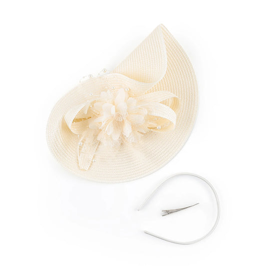 Elegant Vintage Fascinator Pillbox Hat for Women – Straw Fedora Wedding & Cocktail Headpiece, Derby Tea Party Hat, Formal Church & Special Occasion Millinery