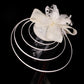 Fashion Sinamay Fascinator – Elegant Floral Wedding Hat with Feathers, Hair Clip for Ladies, Church & Special Events