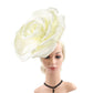 Large Flower Fascinators Womens Derby Hat Wedding Prom Rose Fascinator Hat Tea Party Headpiece with Headband Clip
