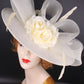 Women’s Large Flower Fascinator Hat – Elegant Church & Kentucky Derby Millinery for Weddings and Formal Events