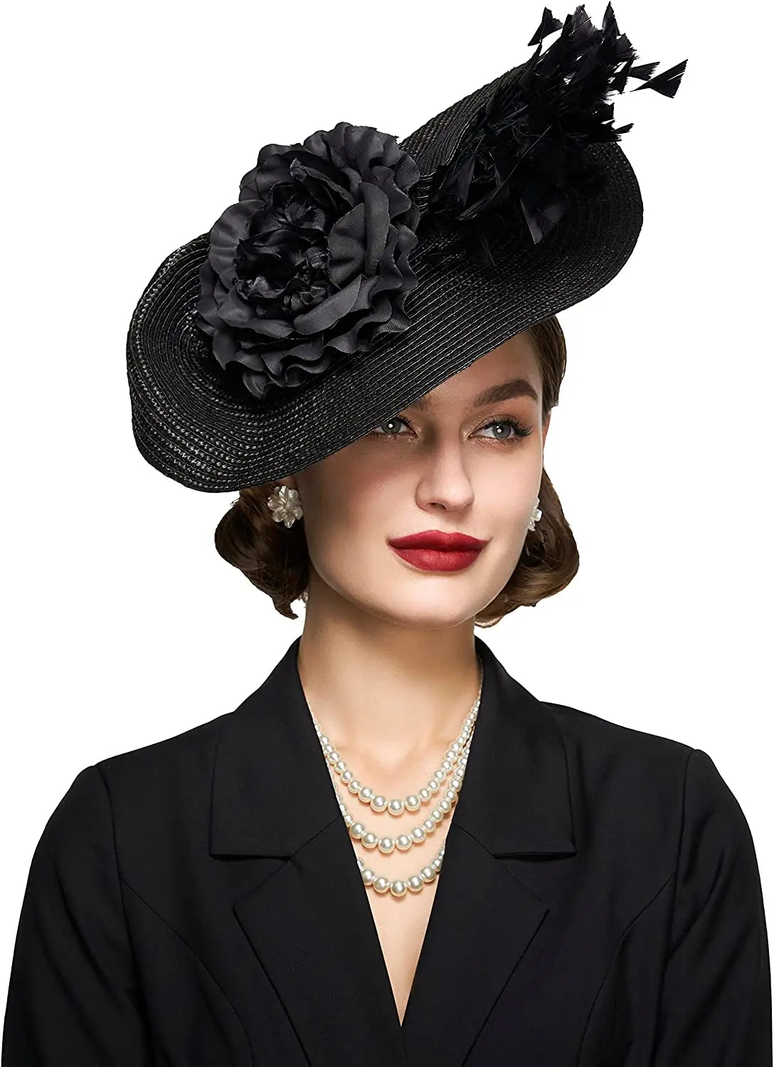 Elegant Butterfly & Floral Fascinator Hat – Women’s Tea Party, Kentucky Derby, Church Pillbox Headpiece with Headband