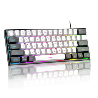 2025 new Mini 60% Compact Wired Keyboard 61 Keys RGB Backlight Membrane Keyboard For Windows PC Office laptop Computer