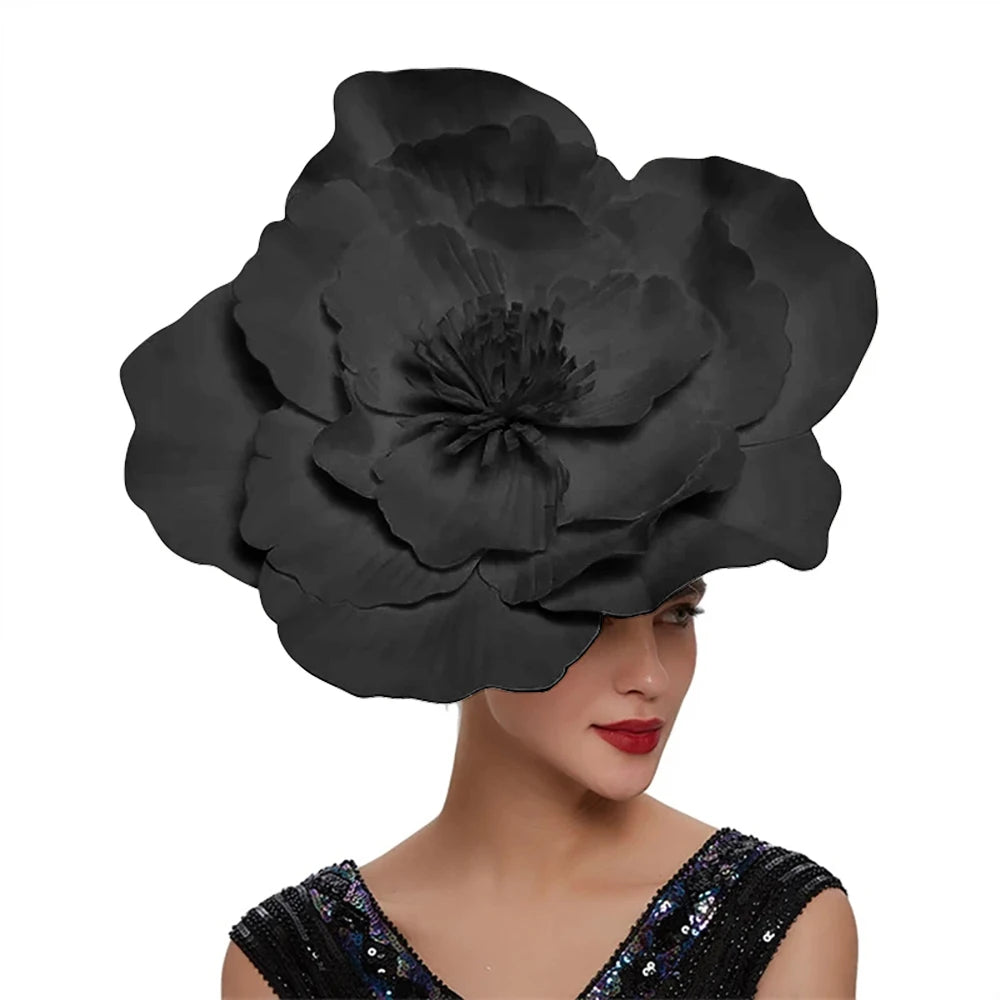 Women’s Large Flower Bow Fascinator Headband – Bridal, Prom, Wedding & Photo Shoot Hair Accessories