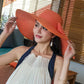 Women’s Wide Brim Straw Sun Hat – Foldable Beach Hat for Summer Holidays, Travel & UV Protection