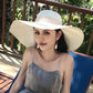 Women’s Wide Brim Straw Sun Hat – Foldable Beach Hat for Summer Holidays, Travel & UV Protection